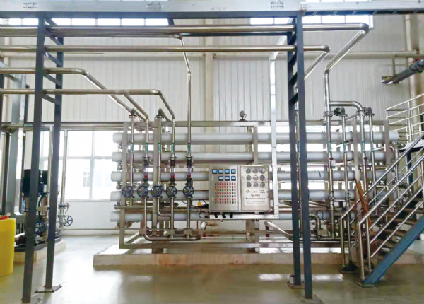 臨沂50T雙級反滲透設備安裝調試完成